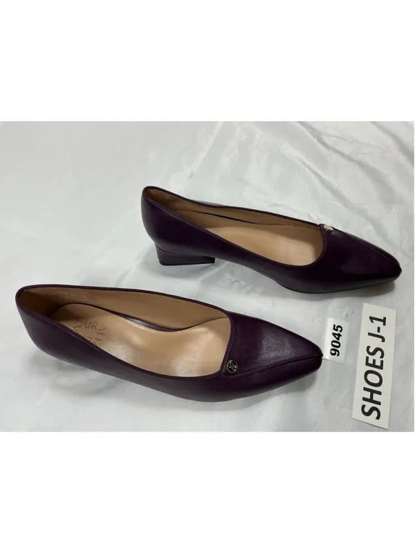 Womans New Naturalizer Georgia Slip On Pumps 8 M Plum Pointed Toe Block Heel - Image 2