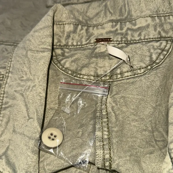 NWOT Free People rhodes chino coverall - moss stone Medium - Image 9