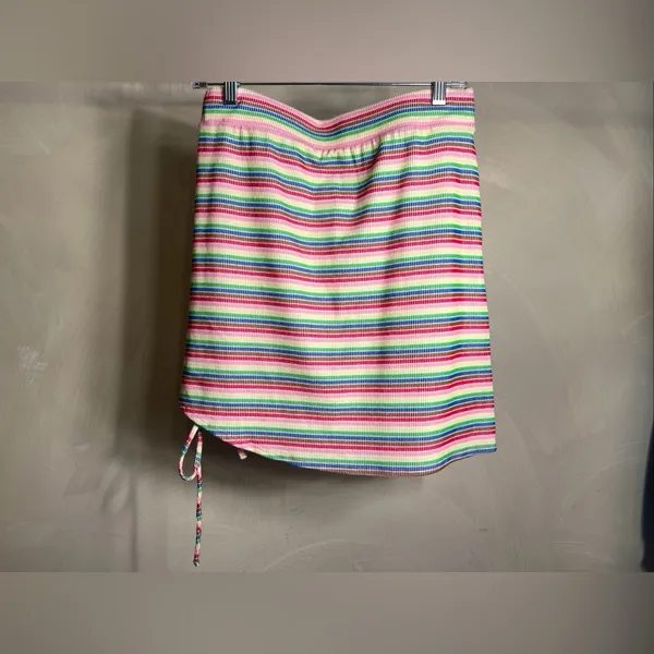 Target Pride Women's Asymmetrical Rainbow Striped Pull On Casual Mini Skirt|Sz:M - Image 4