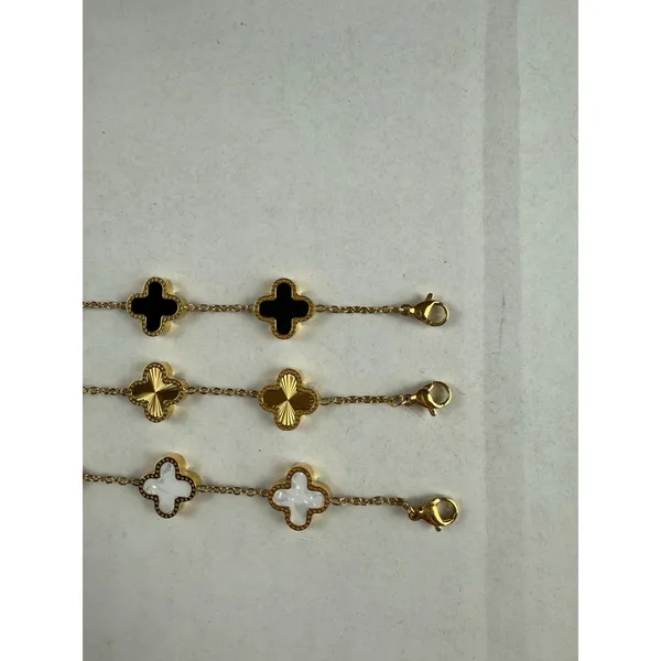 Tarnish Free Stainless Steel Clover Bracelets Silver - Image 6