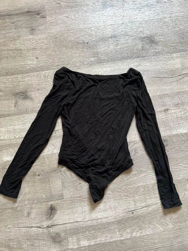 Raya Square Neck Bodysuit Black Small - Image 3