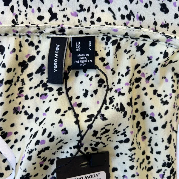 NWT Vero Moda Size Small Mini Short Dress‎ Yellow Summer Cowl Neckline Slip Cami - Image 5