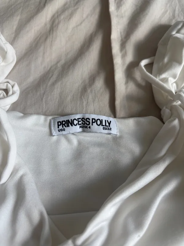 White Princess Polly Tie Tank - Image 3