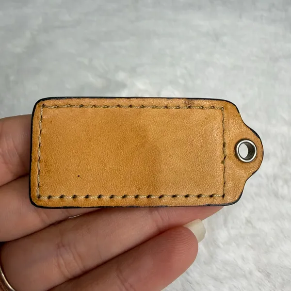 2" COACH Tan Fob Bag Charm Hang tag Hangtag - Image 2