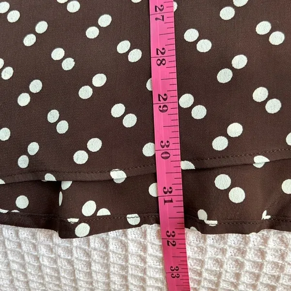 Flynn Skye Brown Polka Dot Lydia Mini Dress Long Sleeve Boho Parisian chic NWT S - Image 12