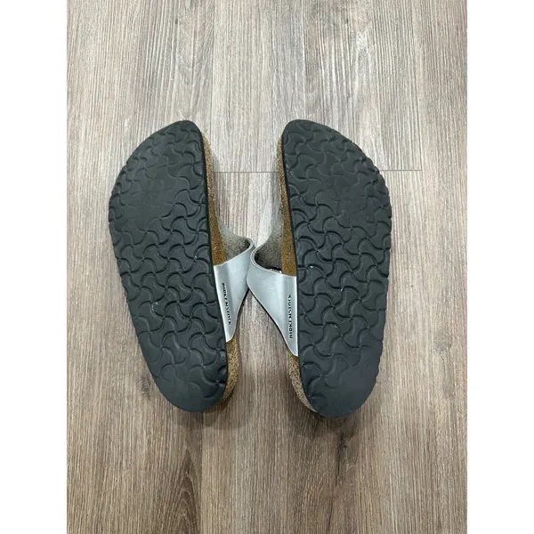 Birkenstock Women‎ Gizeh Icy Metallic Silver Birko-Flor Sandals Sz EU 42 - Image 5