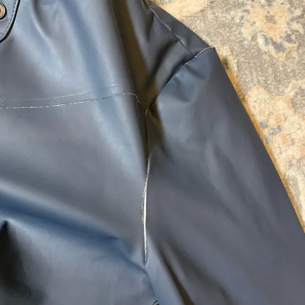 Hunter Original Women's Hooded Waterproof Rain Coat Navy XS (Flawed) - Image 7