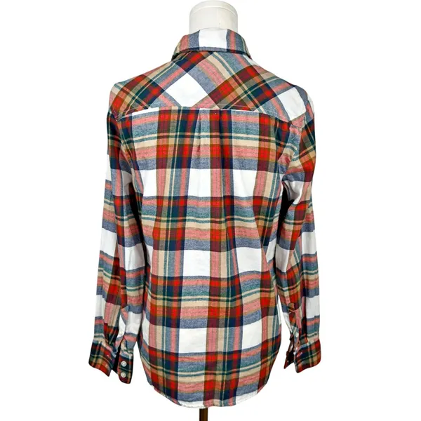 J.Crew  Plaid Light Flannel Long Sleeve Button Down Shirt Gorp - Image 3