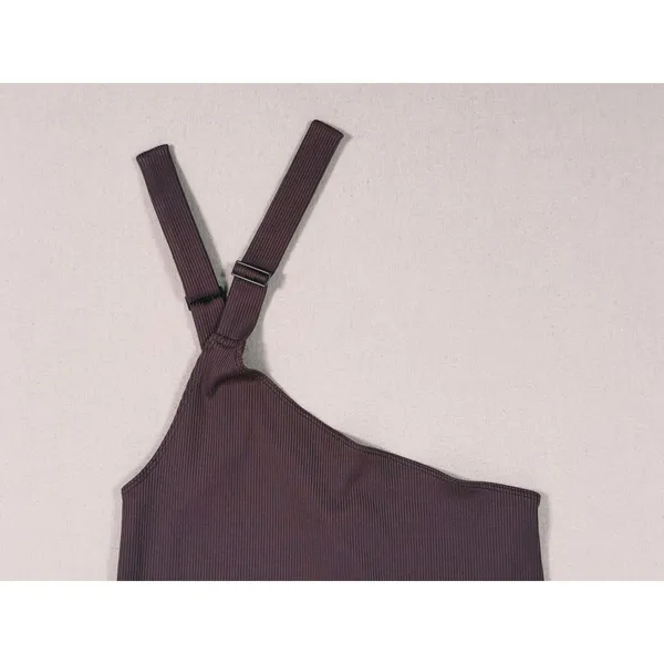 Alo Yoga Alosoft Revelation Ribbed Tank Top Size Small Brown Elevated Minimalist - Image 6