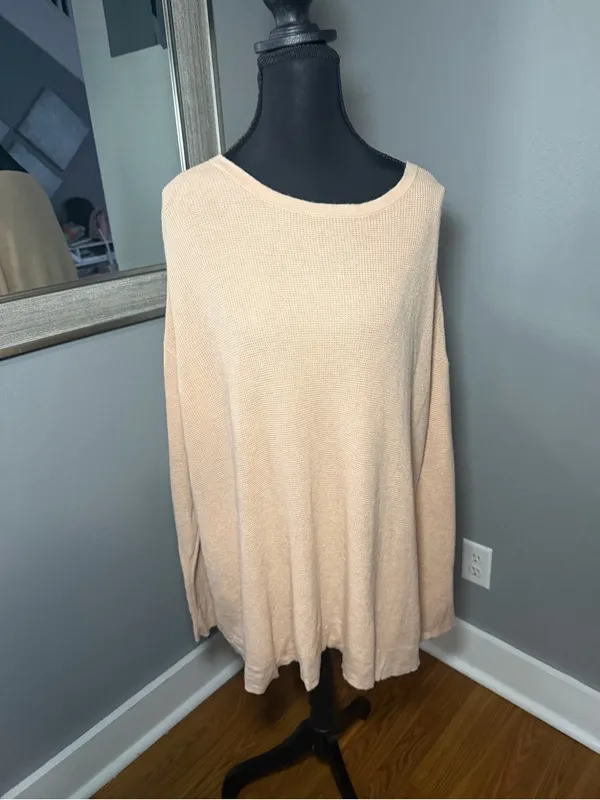 Eileen Fisher Organic Cotton Silk Blend Waffle Knit XL - Image 2