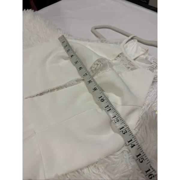 NEW Lulus Romantic Mood Lace Sleeveless Maxi Dress in White Small - Image 5