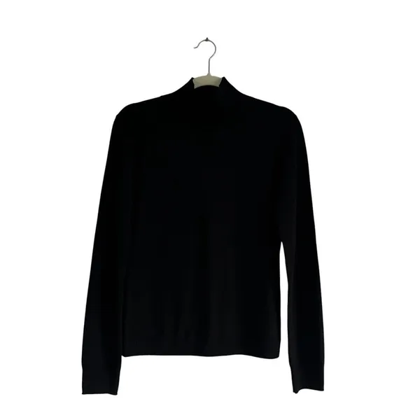 NWT J. Crew Carolyn Turtleneck in Merino Wool Fitted Sweater Black Size Small - Image 2