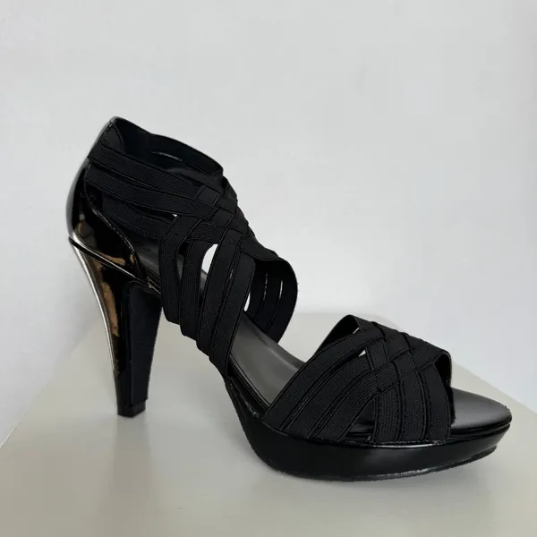 Madden Girl Kelltic Black Strappy Platform Heels 2010 Size 8 - Image 13