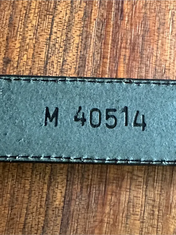 Brighton Navy Leather Belt with Gold-Tone Buckle - Image 9