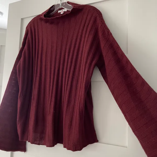 BP. Maroon Flare Sleeve Sweater - Image 8