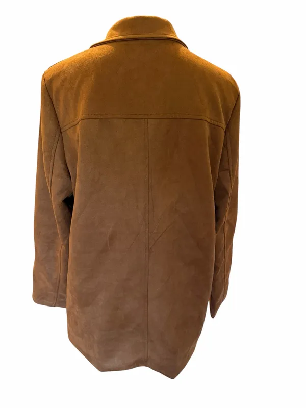 Women's 3 Button Faux Suede Lightweight Lined Jacket Size L #260814 - Image 3
