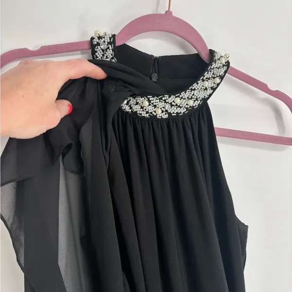 Vintage Cache’ Women’s Knee Length Beaded Neck Dress - Image 5