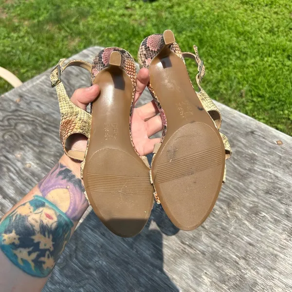 Naturalizer Leather‎ Heeled Sandals Snakeskin 7.5 - Image 3