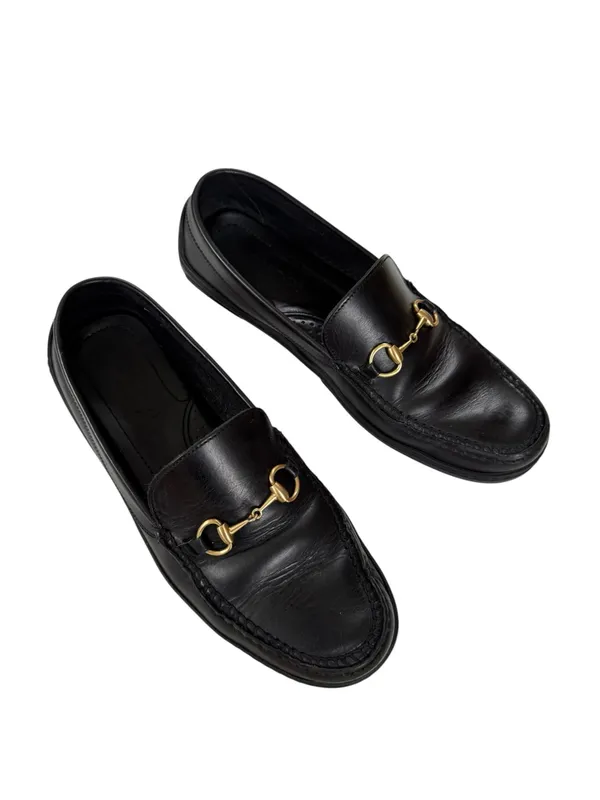 Gucci Horsebit Driving Loafers Black Leather Fits Mens US 8 Womens 9.5 - Image 3
