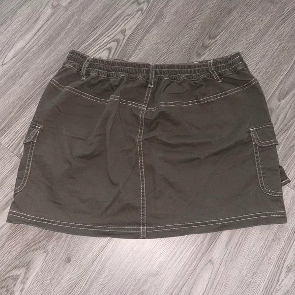 Wild Fable Dark Khaki Green Mini Cargo Skirt - Image 4