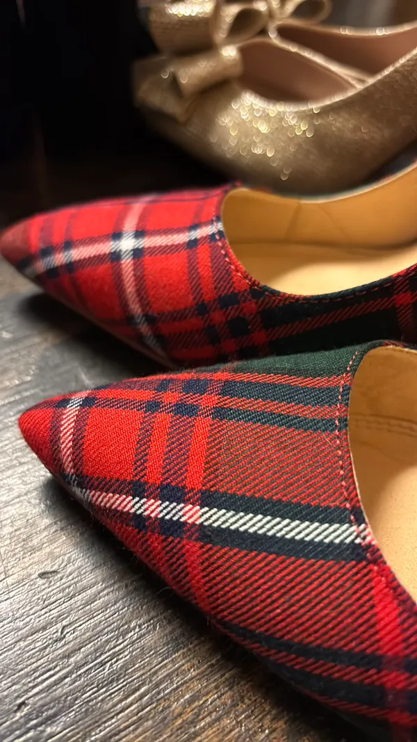 Liliana Heels Red Plaid - Image 4