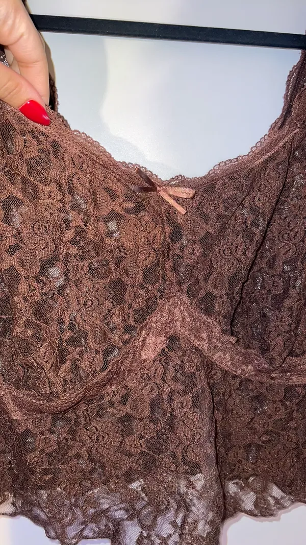Forever 21 Brown Lace Top - Image 3