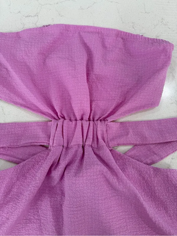 SHEIN Lilac Strapless Cutout Mini Dress - Image 5