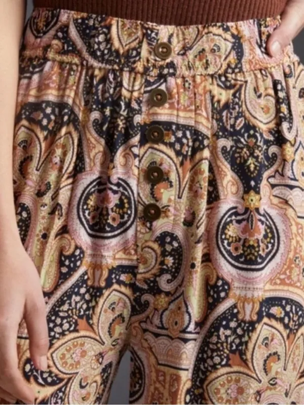 Anthropologie Odette Printed Joggers Paisley - Image 3