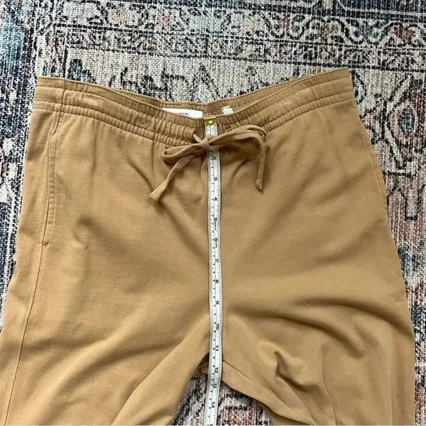VINCE Cropped Wide Leg Pant in Dune Size XS Tan Tie Waist Drawstring Casual Pant - Image 9