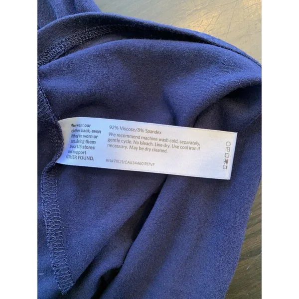 Eileen Fisher Dress Women’s Small Long‎ Sleeve Midi Blue T Shirt Casual Stretch - Image 7