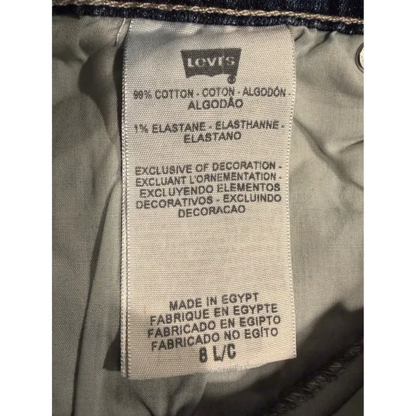 Levis 505 Straight Leg Jeans Womens 8 L Dark Wash Denim Stretch New NWT - Image 10