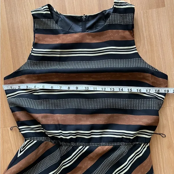 Vintage Positive Attitude Striped Maxi Dress | Size 12 - Image 8