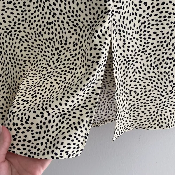 Primark Knee Length Leopard Print Skirt Women’s Size 6 Small Tan Black Office - Image 3