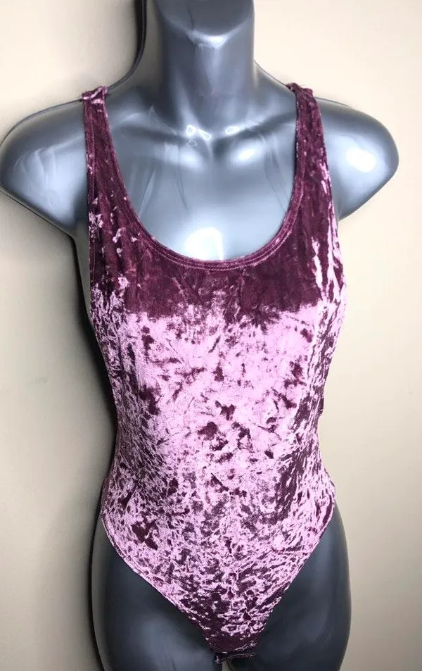 Romwe Crushed Velvet Bodysuit - Image 7