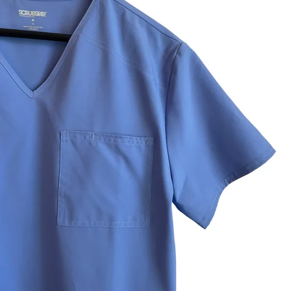 Scrubstar Women Scrub Top M Blue‎ Medical Uniform Nurse Workwear Dental Casual - Image 5