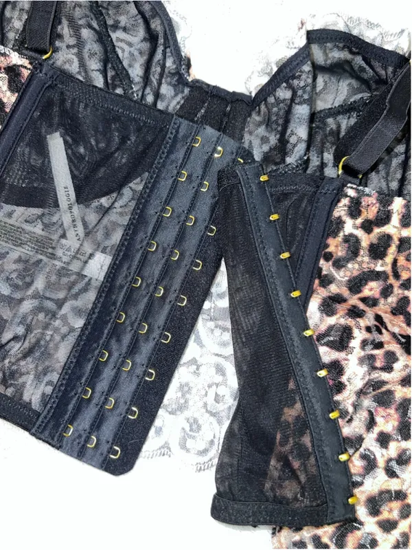 Anthropologie Leopard Print Lace Corset Bra 3X - Image 6