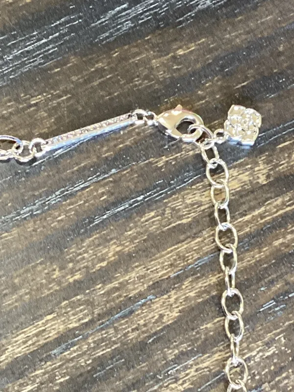 Kendra Scott Camry Silver Multi Strand Necklace with Abalone Pendant - Image 3