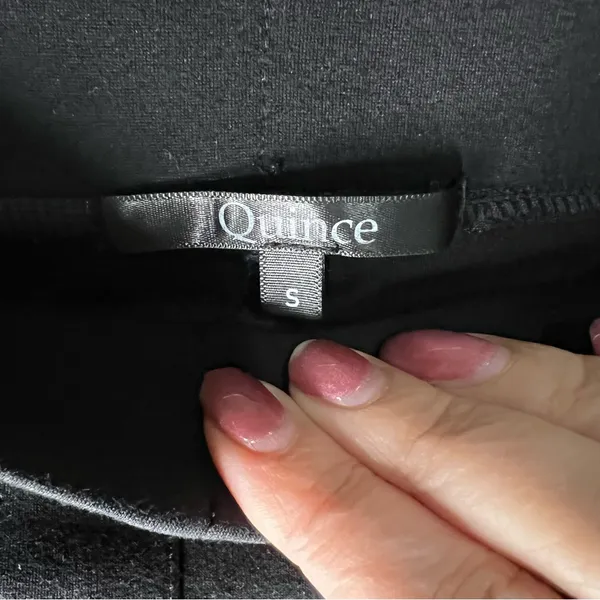 Quince Black Ponte Knit‎ Ultra Stretch Straight Pull On Pants - Image 9