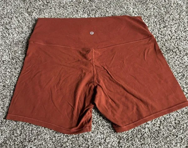 Lululemon Athletica Brown Athletic Shorts High-Rise Stretch - Image 2