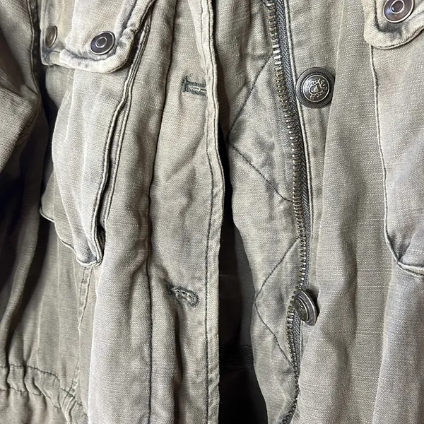Free People Not Your Brothers Surplus Olive Green Jacket Size Medium - Image 7