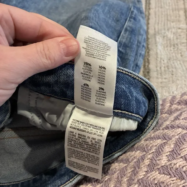 MOTHER Tomkat Ankle Fray Button Fly High Rise Jeans 30x27 Size 30 - Image 13