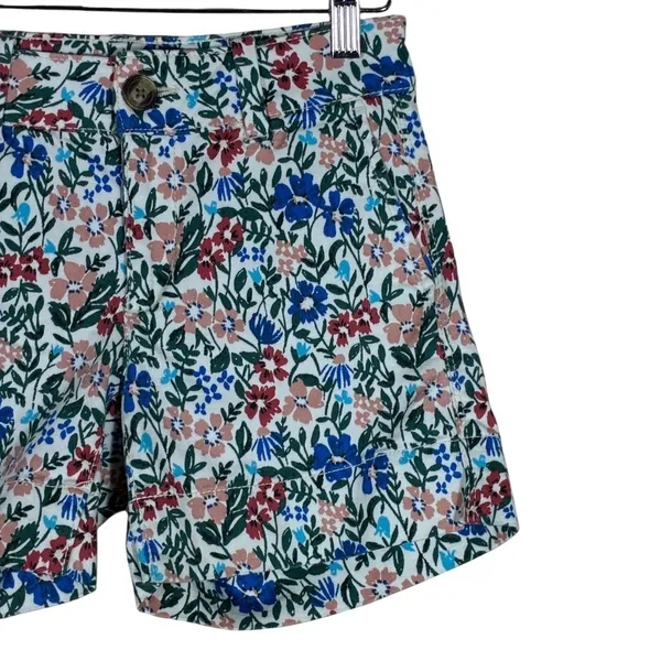 American Eagle Super Stretch Floral Print Shorts Multi-Color Boho Size 0 - Image 4