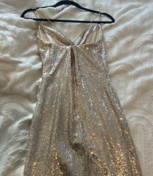 Windsor Champagne Sequin Prom Dress - Image 2