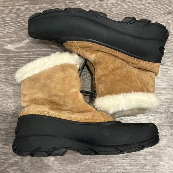 Sorel Snow Angel Zip Front Waterproof‎ Winter Boots Rootbeer Brown Suede Zip 9 - Image 5