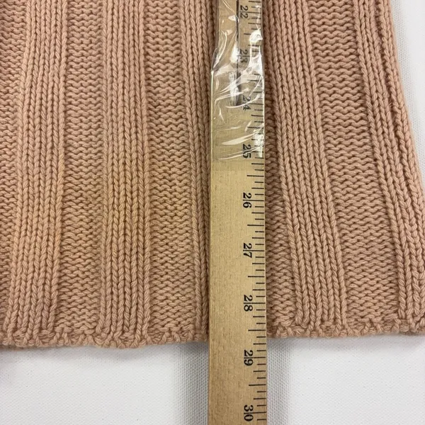 Vintage 80s Neiman Marcus Sweater Womens Large Pink Cashmere Ribbed Crew Neck - Image 5