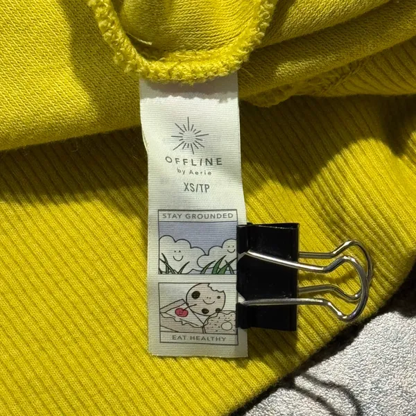 NWOT Aerie Sweatshirt Pullover Terry Cloth Minimalist Cozy Athleisure Beachy XS - Image 4
