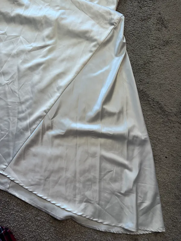ZARA White Satin Dress - Image 3