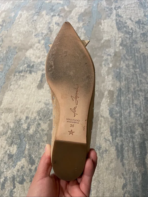 Isa Tapia Ganna Star Ballet Flats In Summer Sand Size 36 (6 US) - Image 14