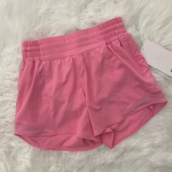 Lululemon Hotty Hot High Rise Lined Shorts 4" Candy Cloud Size 4 - Image 2