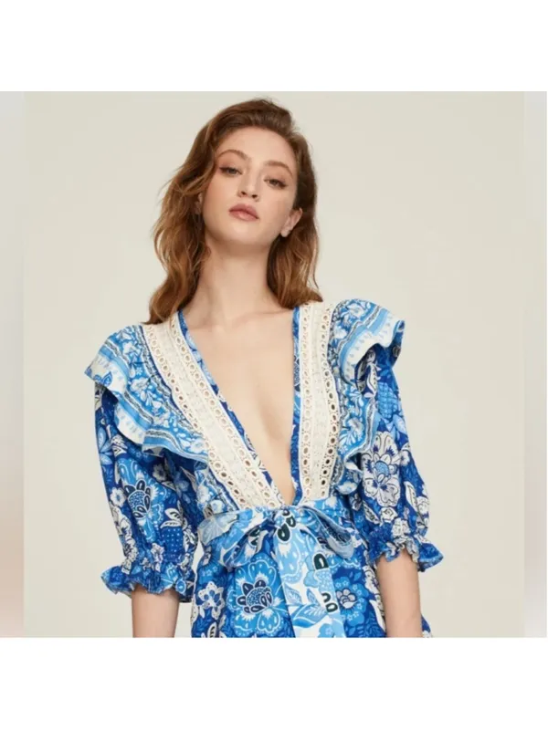 Farm Rio Full of Flowers Nantucket Hamptons Jumpsuit - Image 7